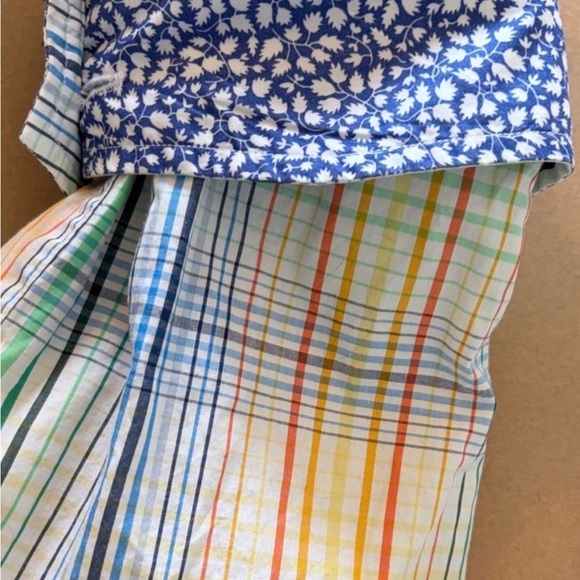 NWOT Tommy Bahama Multicolor Striped Shirt with Blue Floral Cuffs - Picture 8 of 10